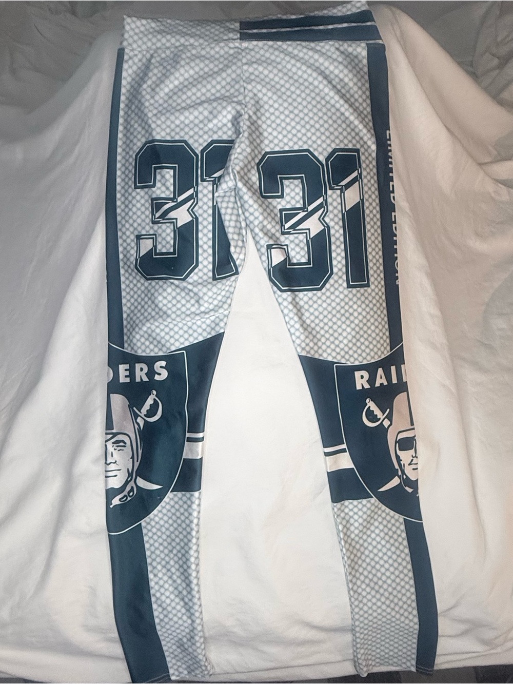 Limited Edition Light Gray & Dark Gray Raiders Leggings - Picture 2 of 4
